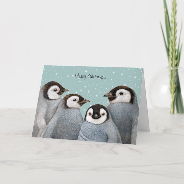 Soirée froide, Chaleureux Amis Carte de Noël (Devant)