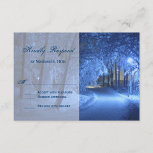 Soirée hiver Mariage neige Cartes RSVP