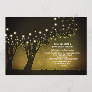 soirée jaune arbres romantique invitation douche n