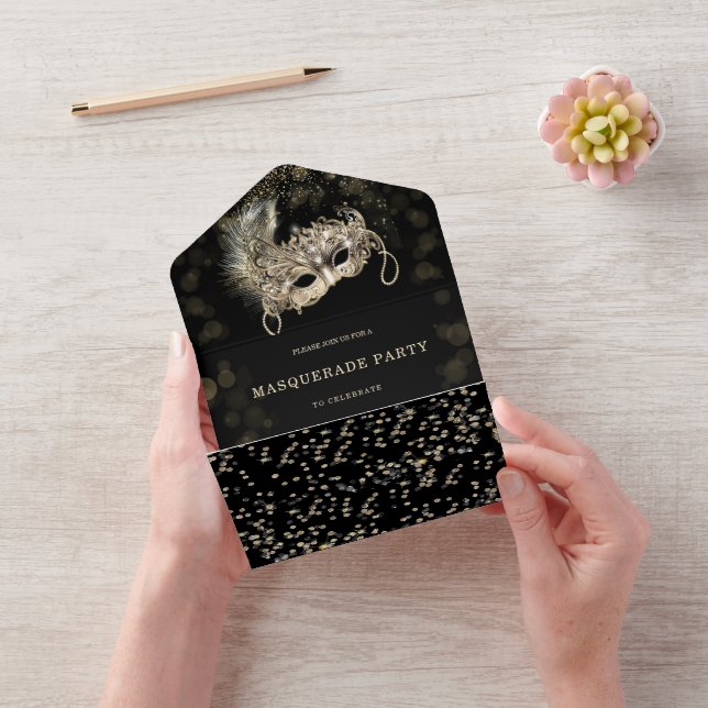 Soirée masquée avec Cartes de réponse RSVP (Vidéo)