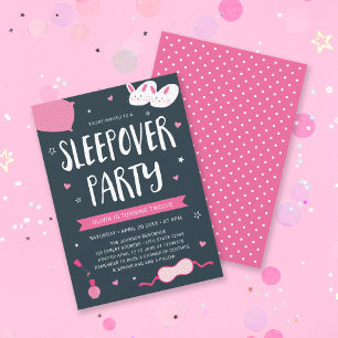 Soirée rose Anniversaire Invitation