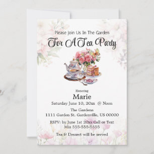 Soirée thé/Personnaliser Invitation