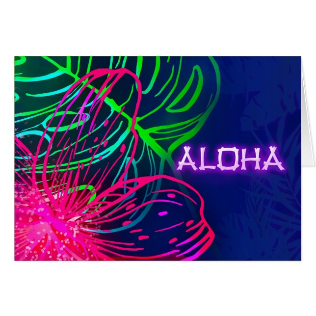 Soirée Tropicale Luau Électrique Néo-Aloha Party (Devant Horizontal)