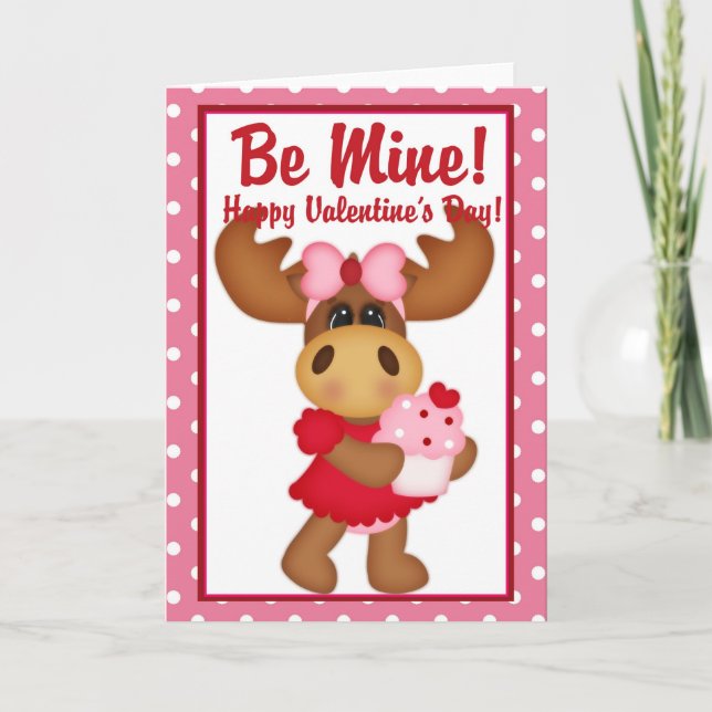 Sois À Moi ! Carte Heureuse Sainte-Valentin Moose  (Devant)