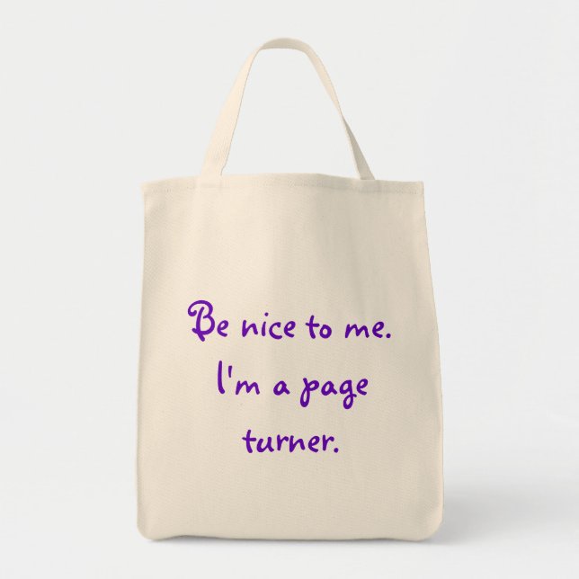Sois gentil avec moi sac pour tourneurs de pages (Devant)