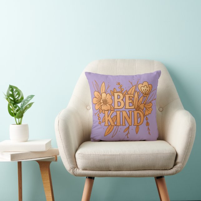 Sois Gentil | Coussin de Jeté Floral Doré Inspiran (Chaise)