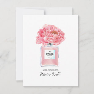 Sois ma demoiselle d'honneur Fleurs de peonies ros