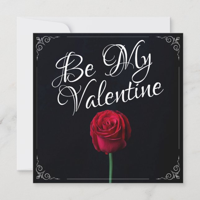 Sois Ma Saint-Valentin - Rose Rouge Sombre (Devant)