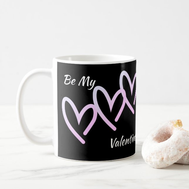 Sois ma Valentine Triple Heart Mug (Avec donut)