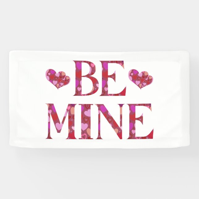 Sois Mien Bannière de vinyle pour la Saint-Valenti (Horizontal)
