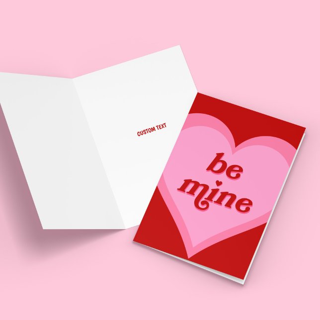 Sois Mien Carte de la Saint-Valentin en Forme de C (Be Mine Valentines Heart Card)