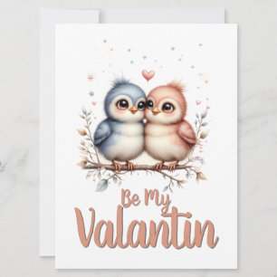 Sois mon Valentin – Amour Mignon Oiseaux Art de la