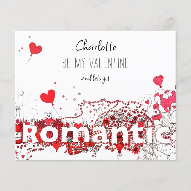 Sois mon Valentin Citation cœurs mignons personnal (Devant)