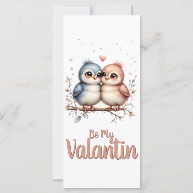 Sois mon Valentin – Jolies tourterelles d'amour po (Devant)