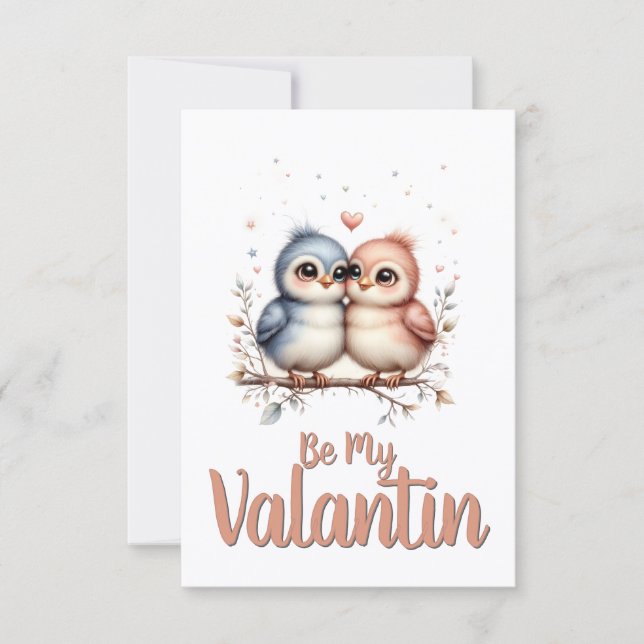 Sois mon Valentin – Jolies tourterelles d'amour po (Devant)