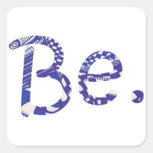 Sois. Stickers Abstraits en bleu blanc