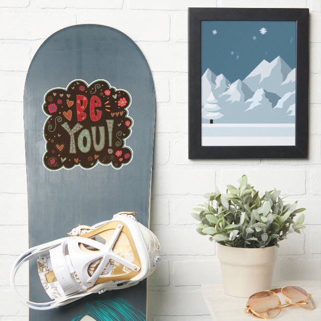 Sois-tu amusant Encouragement Inspirivity Sticker (Snowboard)