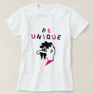 Sois Unique Texte T-Shirt DifférentMustache Hommes