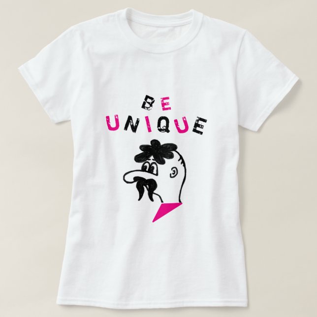 Sois Unique Texte T-Shirt DifférentMustache Hommes (Design devant)