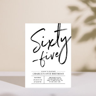 Soixante-cinq   Invitation moderne pour une fête d