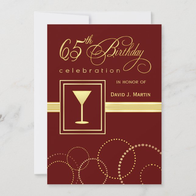 soixante-cinquième Invitations de fête (Devant)