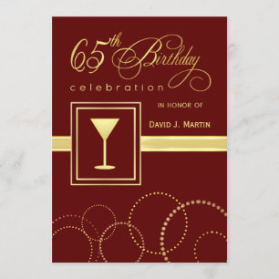 soixante-cinquième Invitations de fête