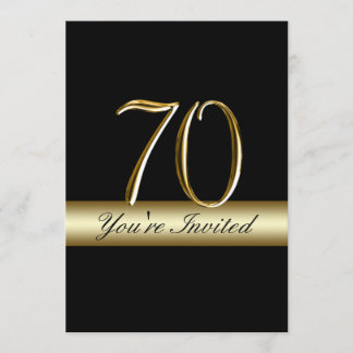 Soixante-dixième invitations d'anniversaire en