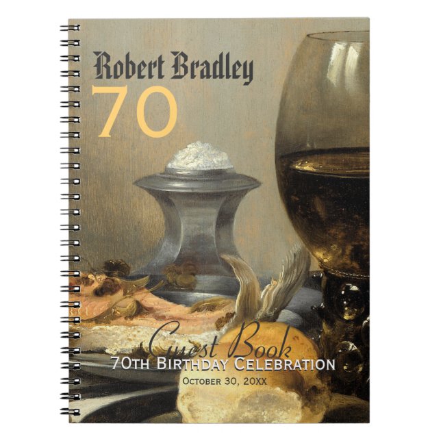 soixante-dixième Livre d'invité personnalisable de (Devant)