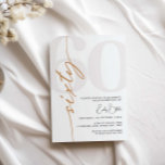 Soixante-dixième minimaliste Invitation de fête d'<br><div class="desc">Cette minimaliste typographie 60ème anniversaire invitation est parfait pour une fête d'anniversaire moderne. Le design simple est composé d'une typographie minimaliste classique en noir et blanc et d'une touche moderne. Personnalisable dans n'importe quelle couleur. Gardez le design minimal et élégant, en l'état, ou personnalisez-le en ajoutant vos propres graphiques et...</div>
