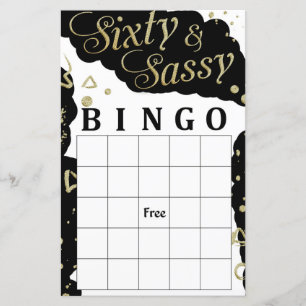 Soixante et Sassy jeu de bingo