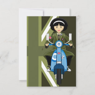 Soixante mod fille à Parka avec scooter