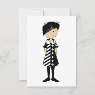 Soixante mod fille en robe rétro carte SVP