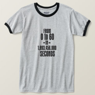 soixantième ANNIVERSAIRE de 0 au T-shirt 60