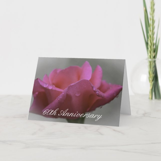 soixantième Carte de voeux d'anniversaire (Devant)