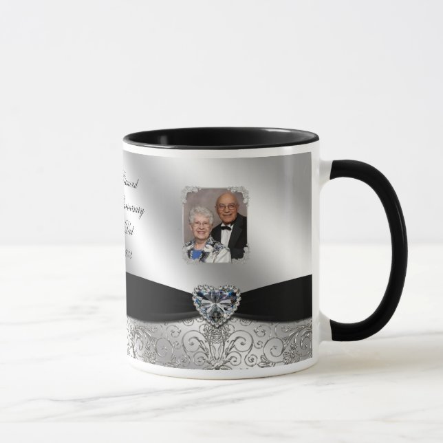 soixantième Tasse de photo d'anniversaire de (Droite)