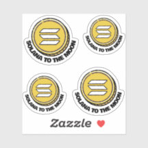 SOLANA TO MOON cadeau crypto petit autocollant