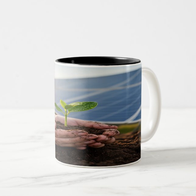 Solar Energy Plant Growth Eco Mug (Devant droit)