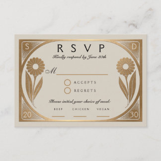 SOLARA I : Carte RSVP de mariage