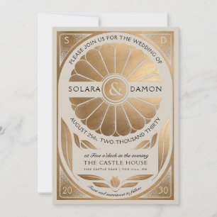 SOLARA I - Faire-part de mariage Botanique en Or F