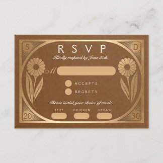 SOLARA III : Carte RSVP de mariage