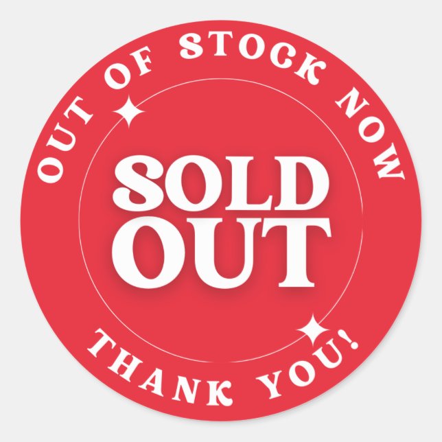 Sold Out (Out of Stocks) Sticker (Devant)