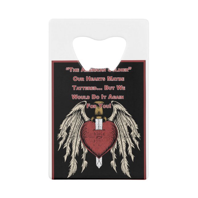 Soldat Américain Poignant Coeurs Tattrés (Devant)