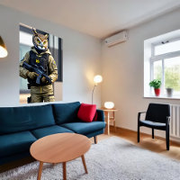 Soldat anthropomorphe | AI Art Poster