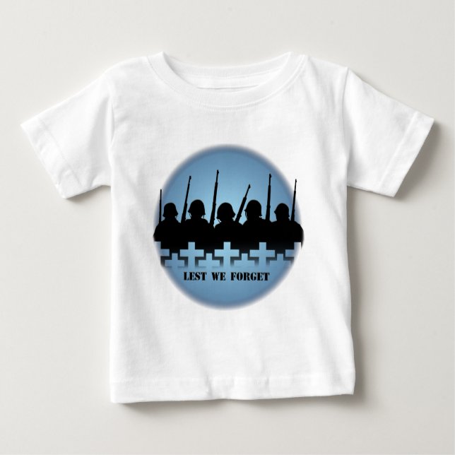 Soldats Baby T-shirts Guerre Paix de peur d'oublie (Devant)