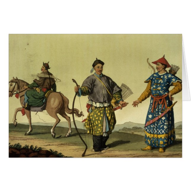 Soldats de drapeaux du Mongolian huit du milita de (Devant horizontal)