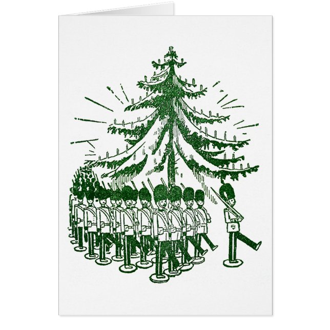 Soldats de jouet mars autour d'un arbre (Devant)