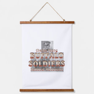 Soldats de l'ABH Buffalo accrochant la tapisserie