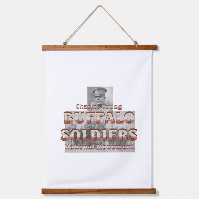 Soldats de l'ABH Buffalo accrochant la tapisserie (Recto)