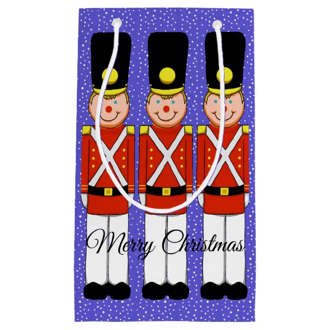 Soldats de Noël avec sac cadeau de neige (Devant)