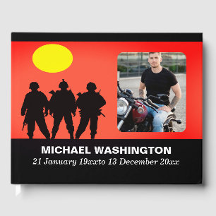 Soldats vétérans Célébration de la vie Livre d'or